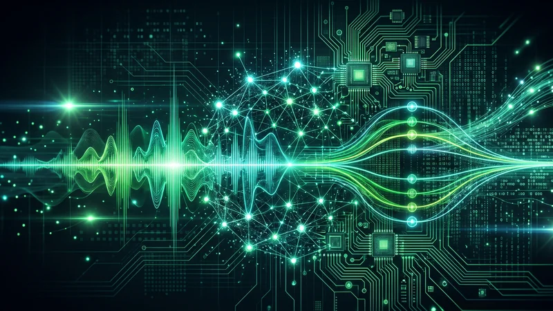 Логотип Nvidia та візуалізація нової моделі Nemotron 3.5 Transcribe для розпізнавання аудіо