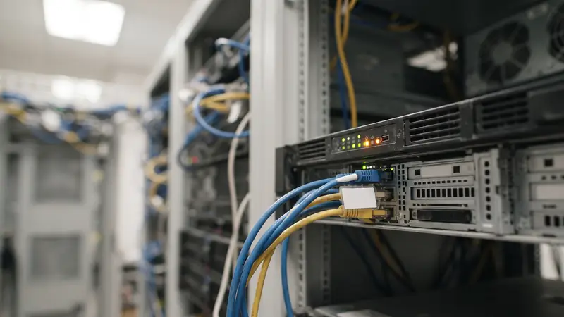 Символічне зображення коду PHP та алгоритмів штучного інтелекту у кібербезпеці